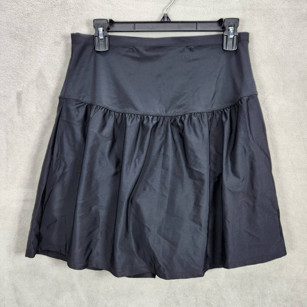 Island Escape Black Swim Skirt Tummy Control Thigh Minimizer Size 18W NEW 770068